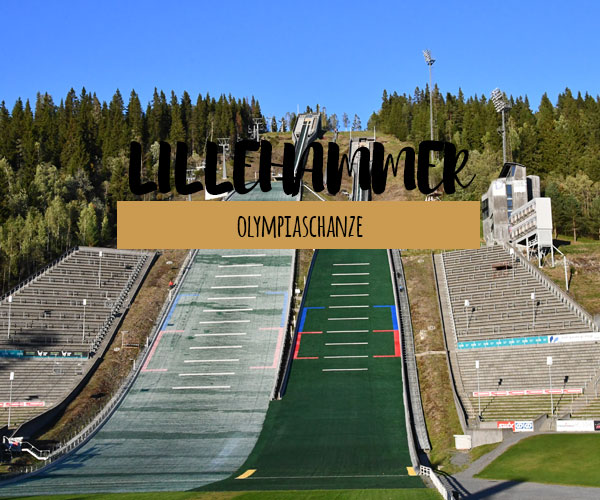 Lillehammer mit der berühmten Skisprungschanze von Norwegen